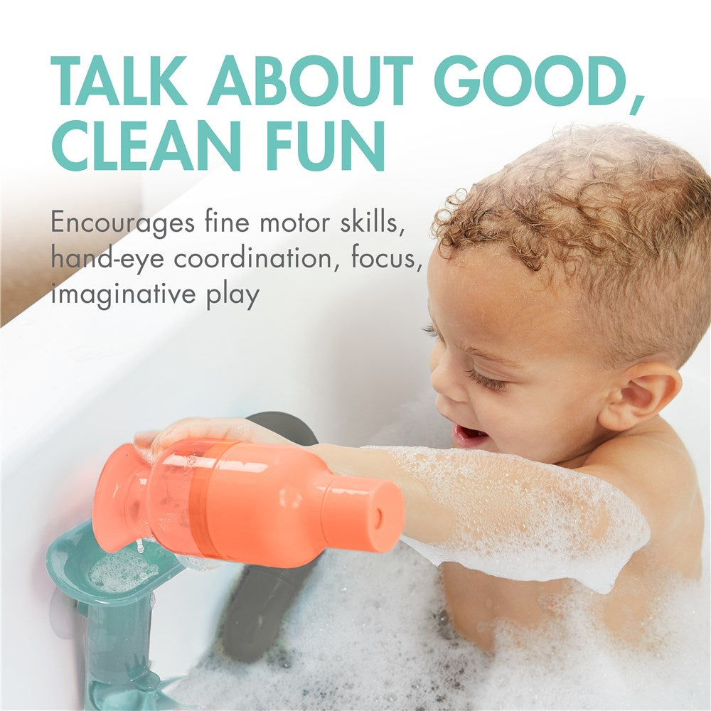 Boon TUBES Building Bath Toys Aqua/Grey