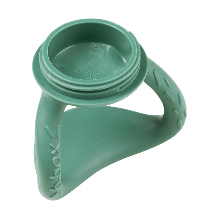 B.box Chill‑Fill teether in sage green – BPA‑free silicone chew toy with cool‑touch inners and easy‑grip rings