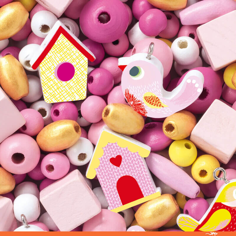 Djeco Birds Wooden Beads