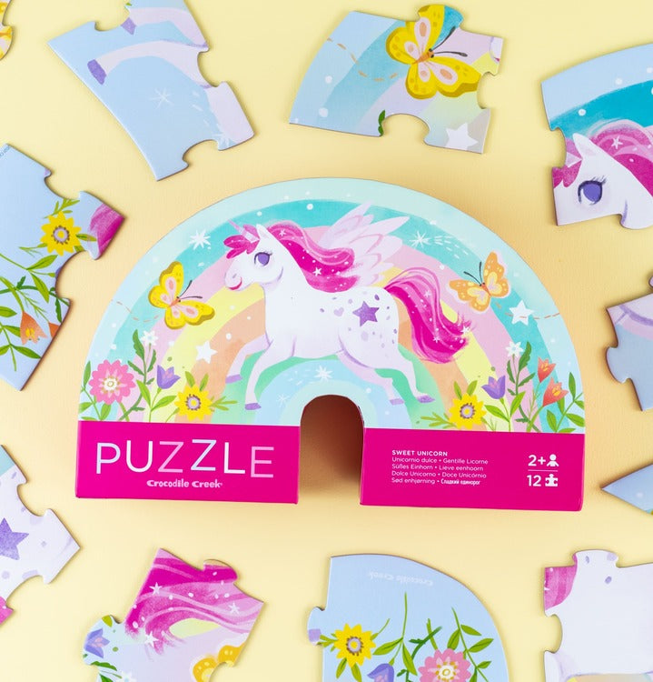 Crocodile Creek Mini Puzzle Sweet Unicorn 12pc