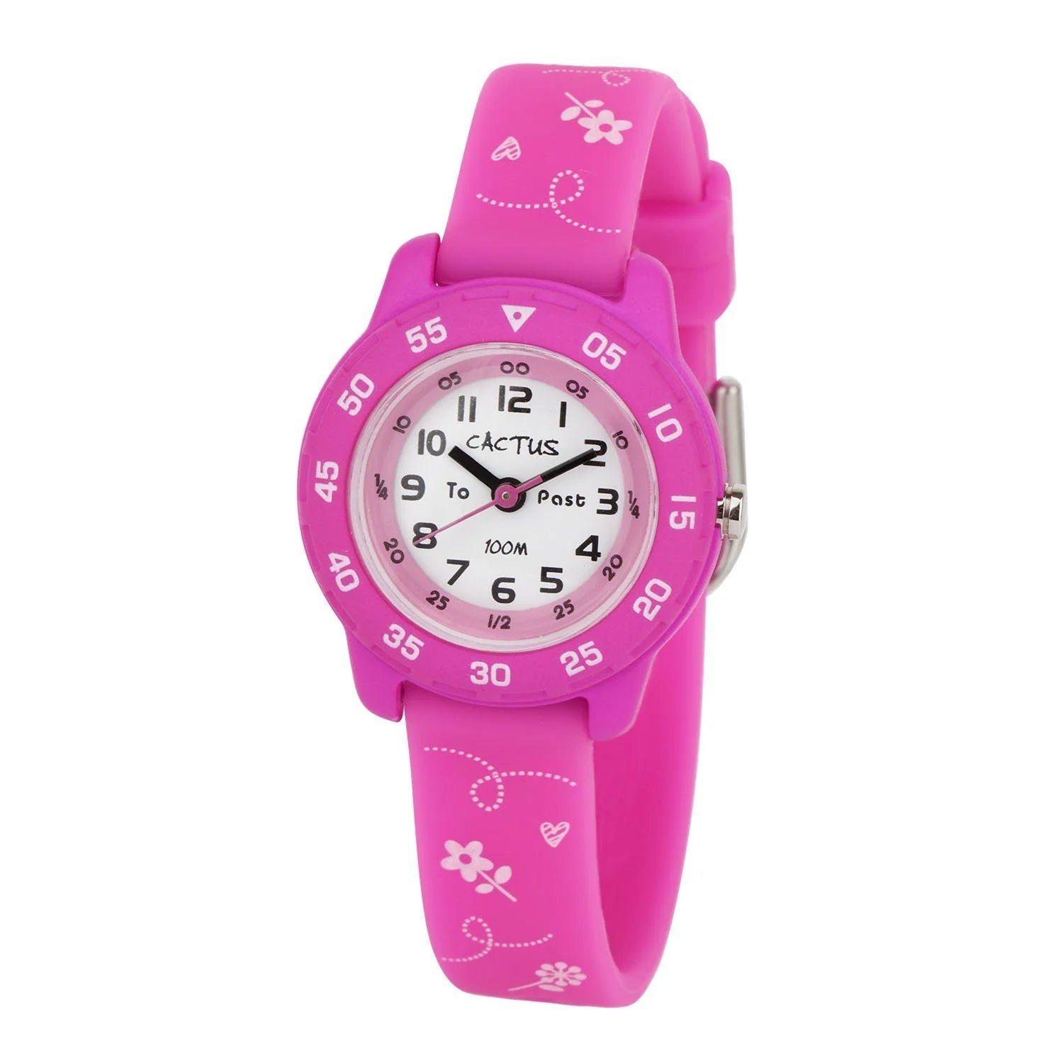 Cactus Watch | Junior Time Teacher | Pink with flowers