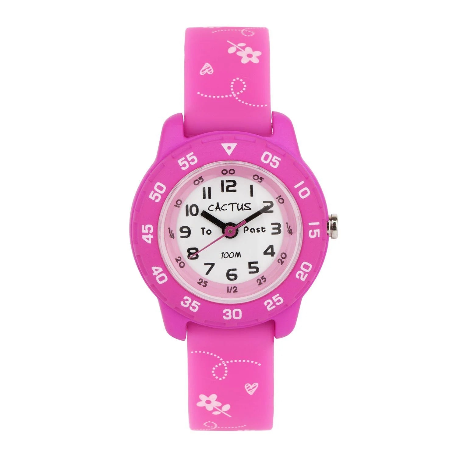 Cactus Watch | Junior Time Teacher | Pink with flowers