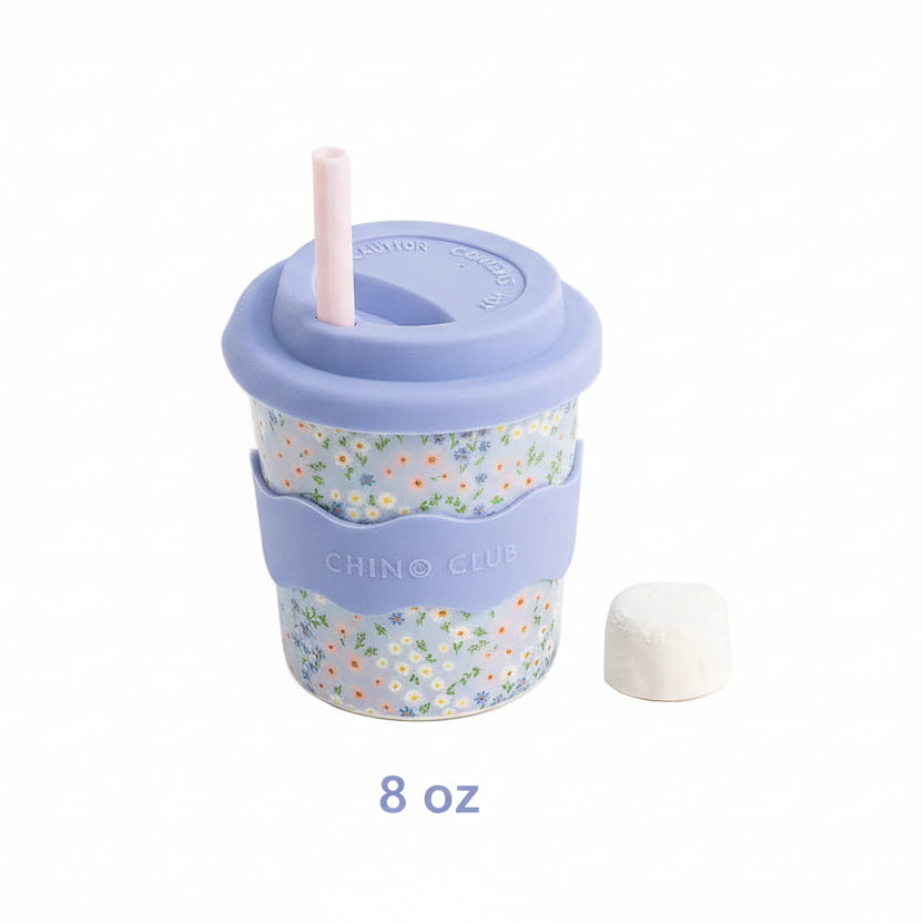 Chino Club | Blue Floral Kids Keep Cup 8oz