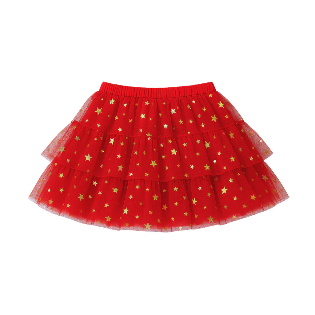 Confetti Kidz | Christmas Tulle Skirt | Red Stars