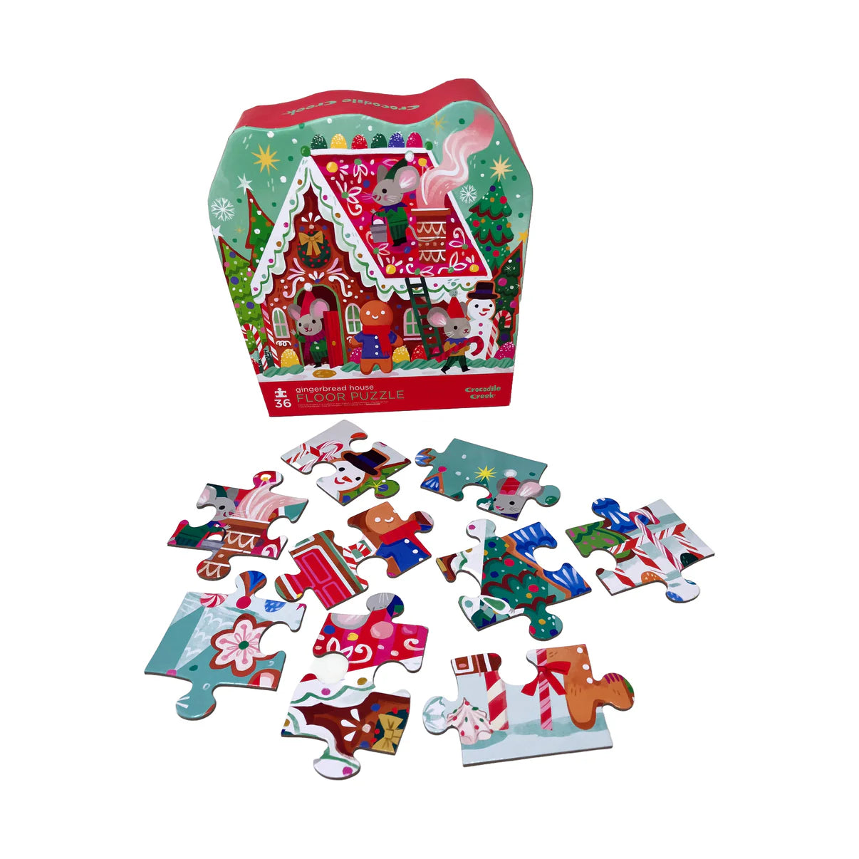Crocodile Creek | Classic Floor Puzzle | Gingerbread House 36pc
