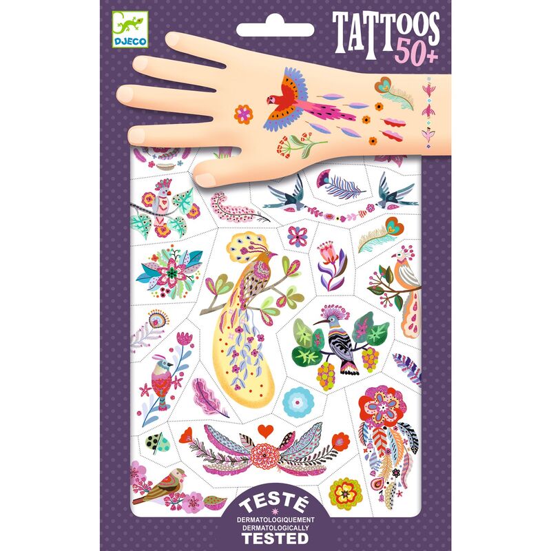 Djeco Bright Birds Tattoos