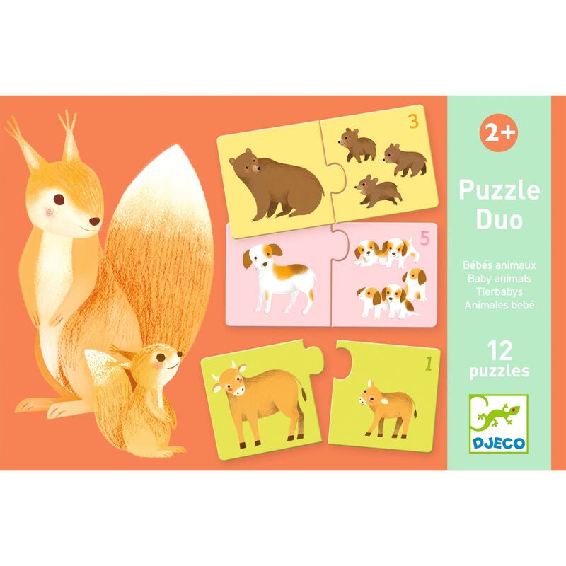 Djeco | Duo Baby Animals 24pc Puzzle