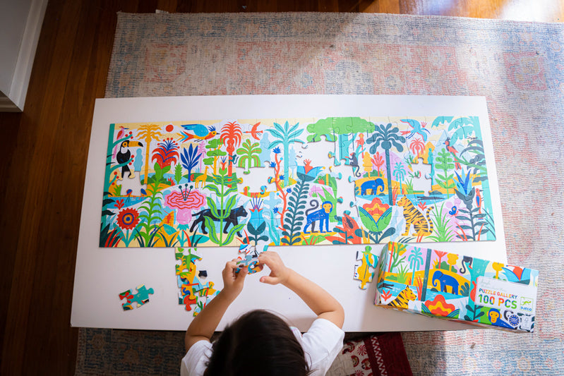 Djeco | Jungle Gallery Puzzle with Poster 100pc