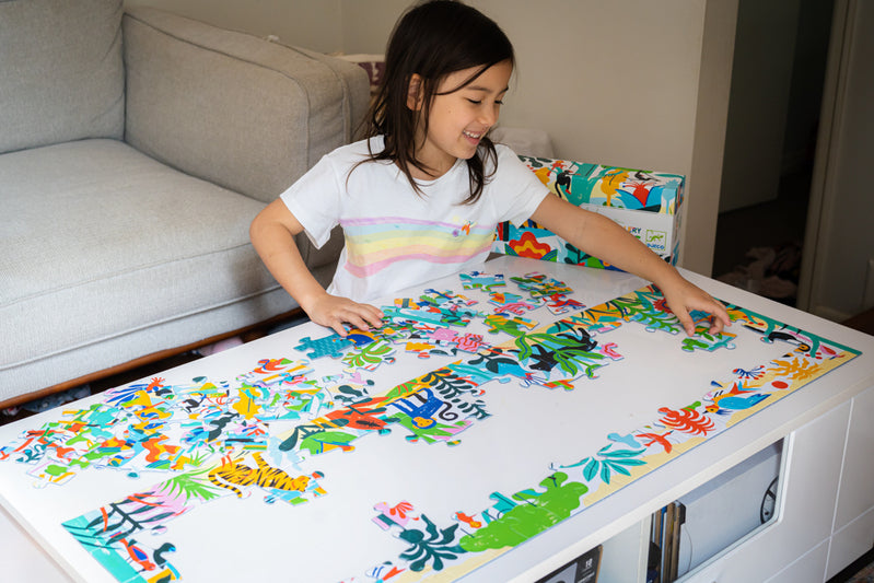 Djeco | Jungle Gallery Puzzle with Poster 100pc