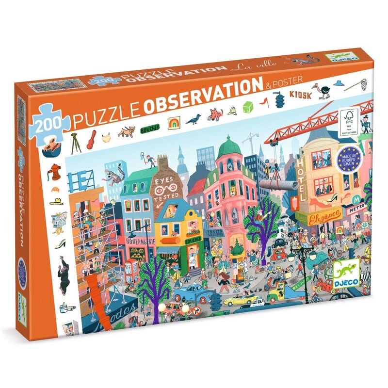 Djeco | Observation Puzzle | The City 200pc