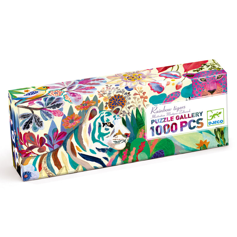 Djeco | Rainbow Tigers Gallery Puzzle with Poster 1000pc