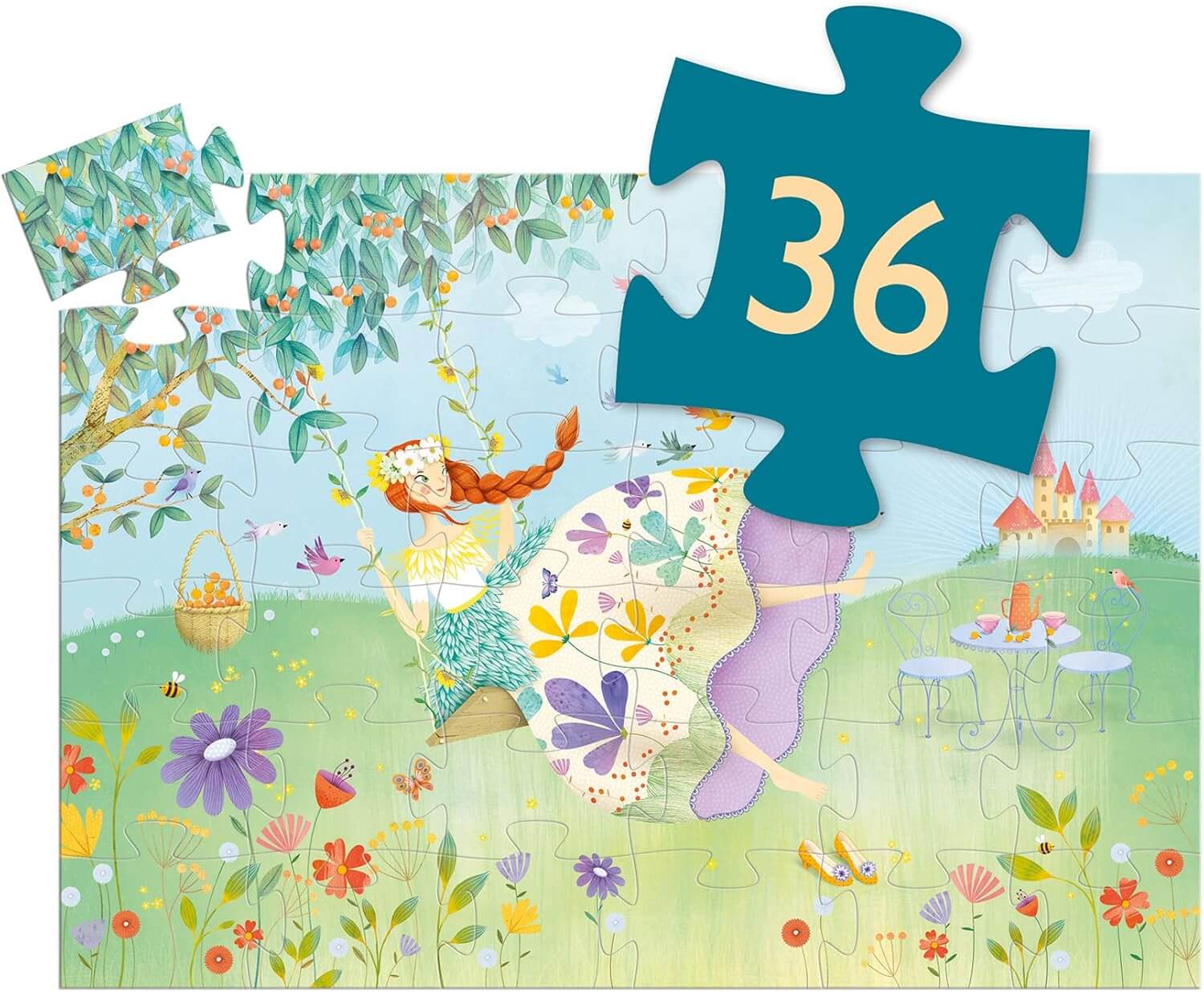 Djeco | Silhouette Puzzle | The Princess Spring 36pc