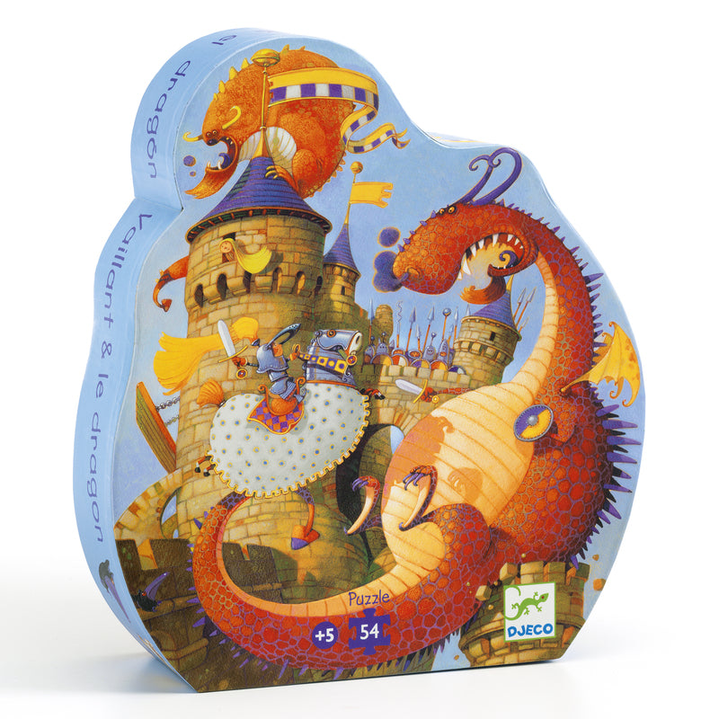 Djeco | Silhouette Puzzle | Vailliant and the Dragon 54pc