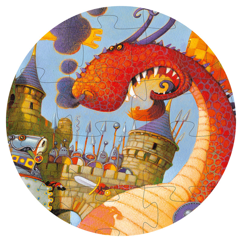 Djeco | Silhouette Puzzle | Vailliant and the Dragon 54pc