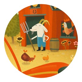 Djeco | The Tractor Silhouette Puzzle 16pc