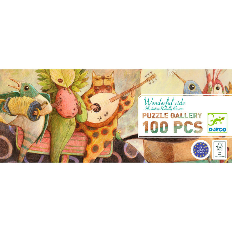 Djeco Wonderful Ride Gallery Puzzle with Poster 100pc