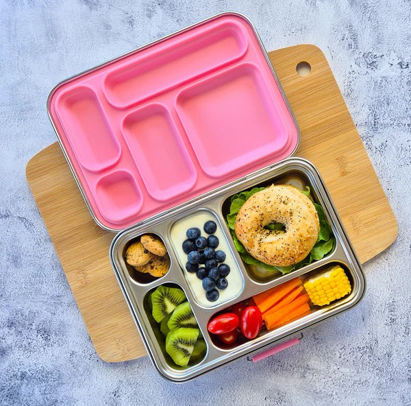 Ecococoon | Bento Box 5 Stainless Steel Leak Proof | Pink Rose