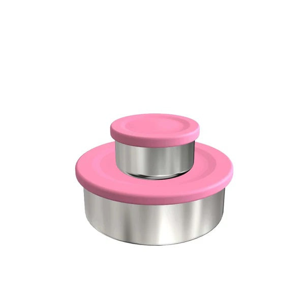Ecococoon | Stainless Steel Snack Pots | Pink Rose