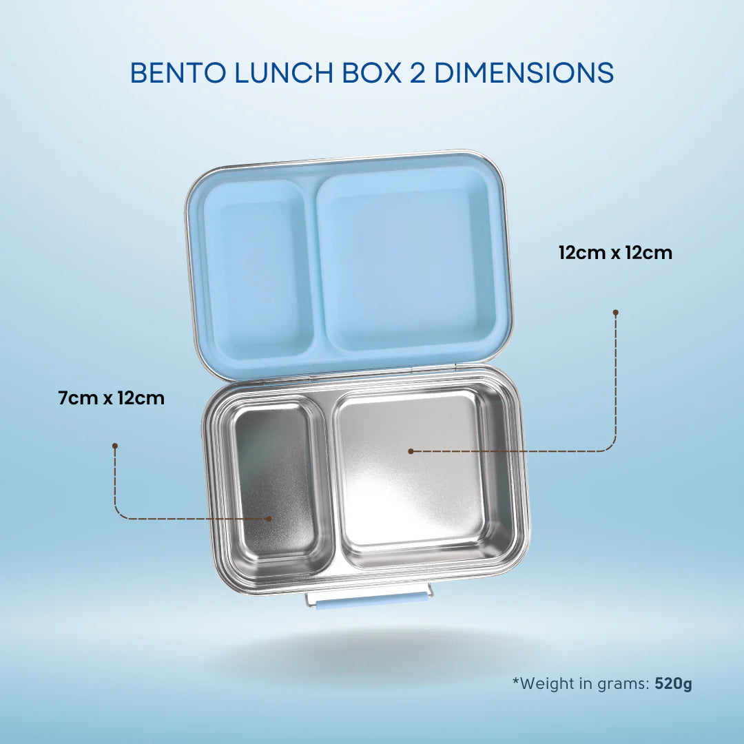 Ecococoon | Bento Box 2 Stainless Steel Leak Proof | Blueberry