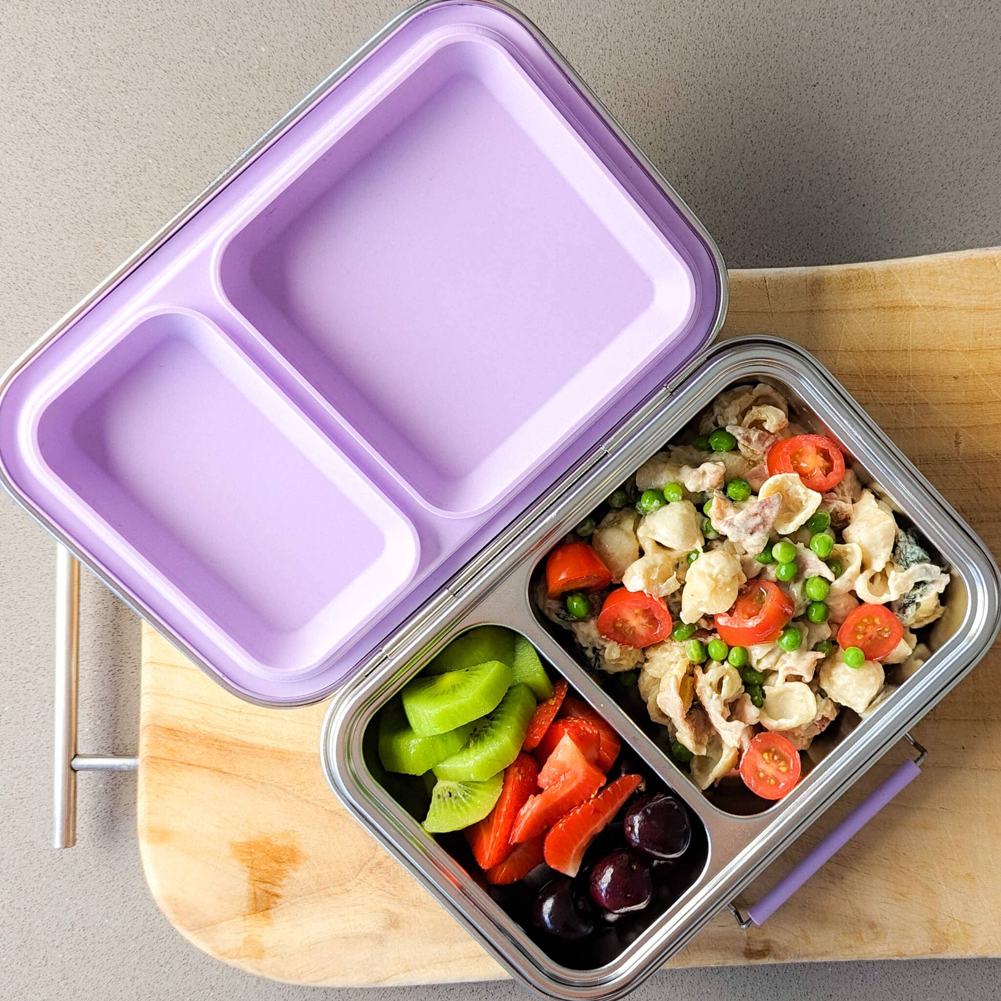 Ecococoon | Bento Box 2 Stainless Steel Leak Proof | Grape
