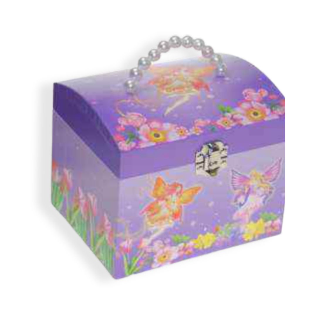 Fairies Musical Jewel Box with Pearl Handle