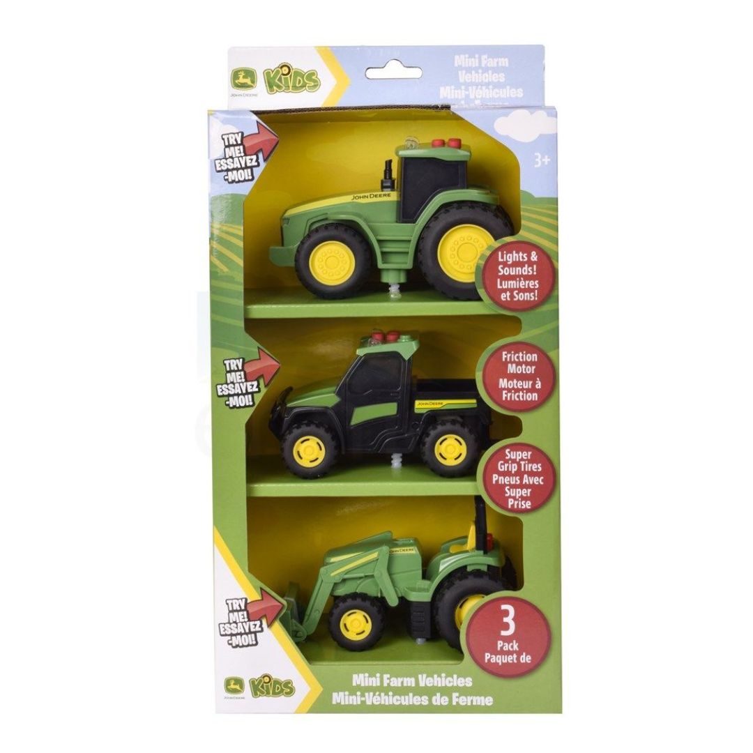 John Deere | Lights & Sound Mini Tractors 3-pack