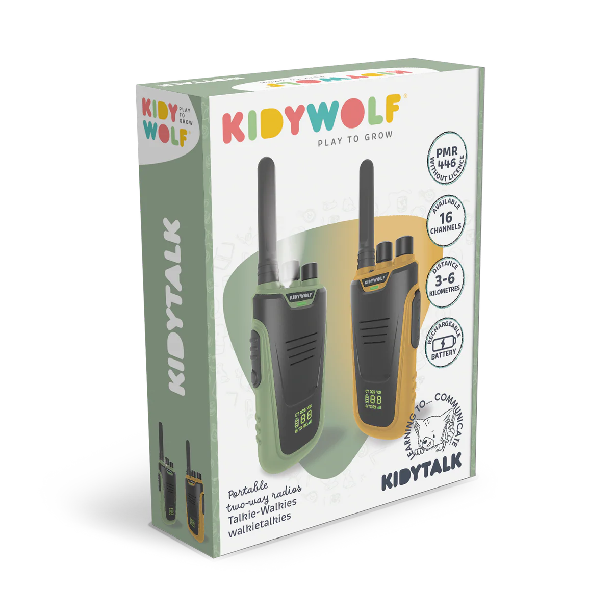 Kidywolf | Kidytalk | Walkie Talkie | Green Orange