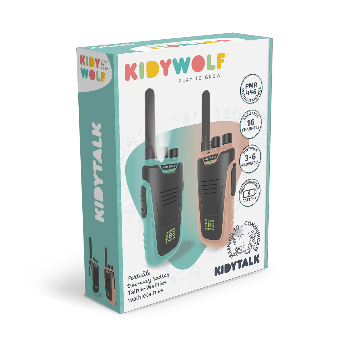Kidywolf | Kidytalk | Walkie Talkie | Natural Cyan