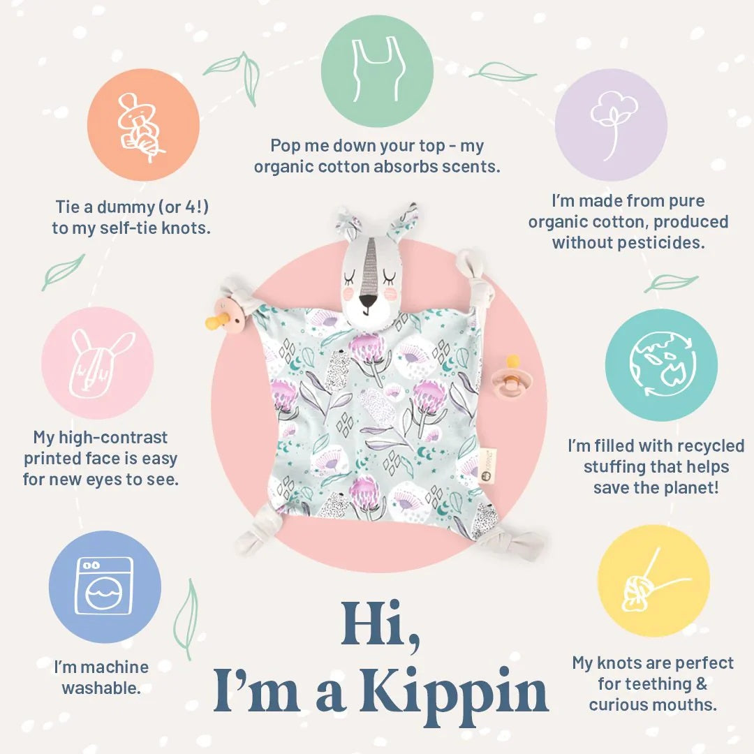 Kippins Organic Cotton Baby Comforter Banjo