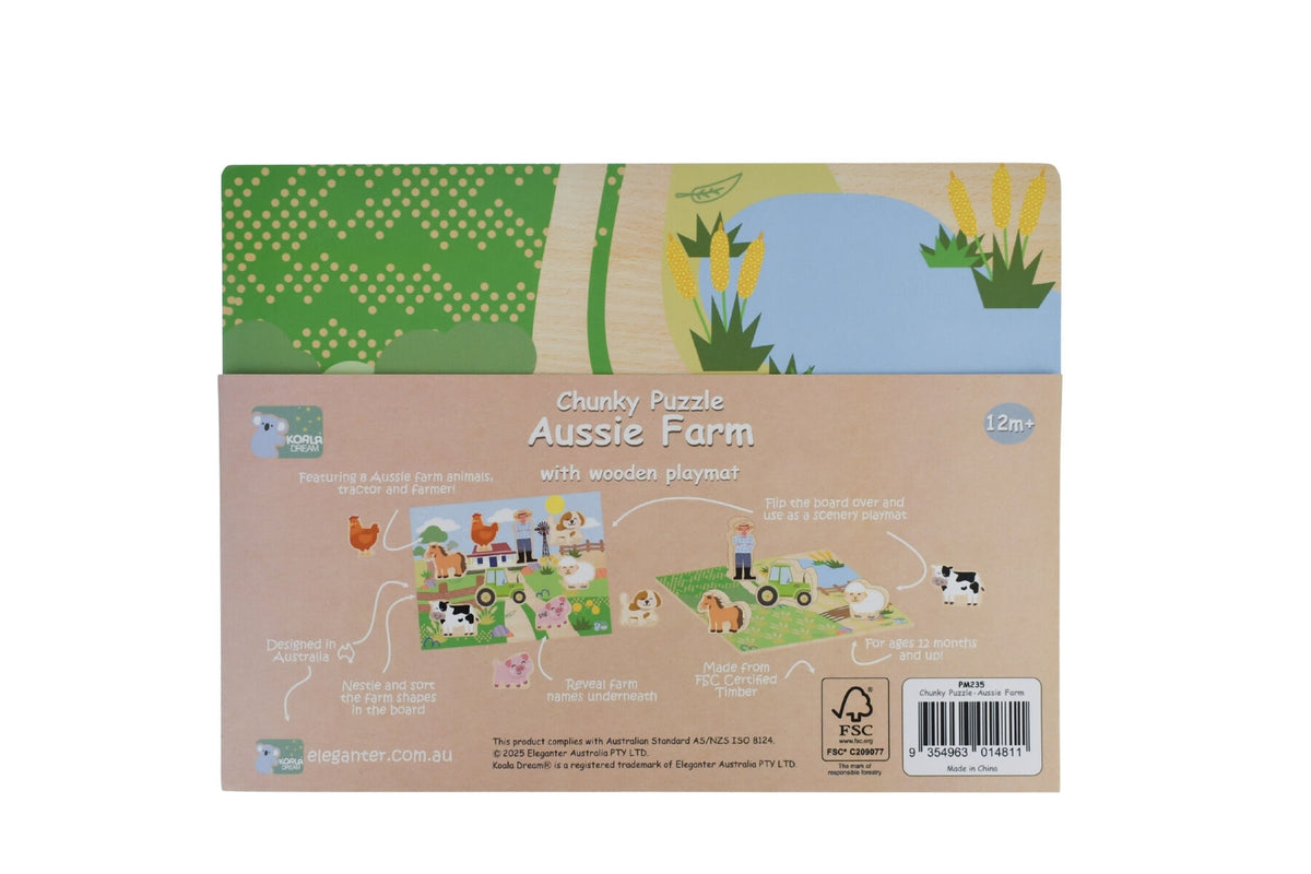 Koala Dream | Chunky Wooden Puzzle | Aussie Farm Animals