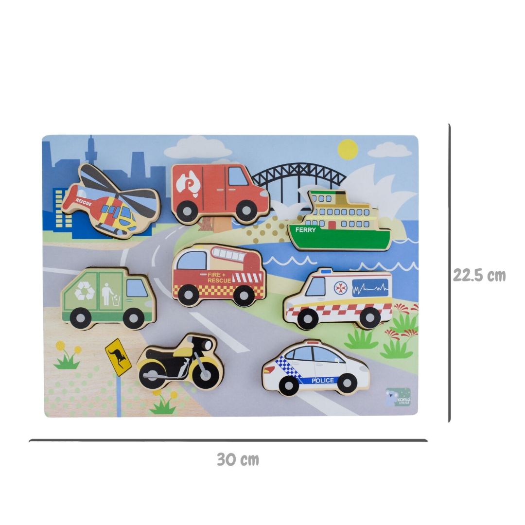 Koala Dream | Chunky Wooden Puzzle | Aussie Transport Vehicles