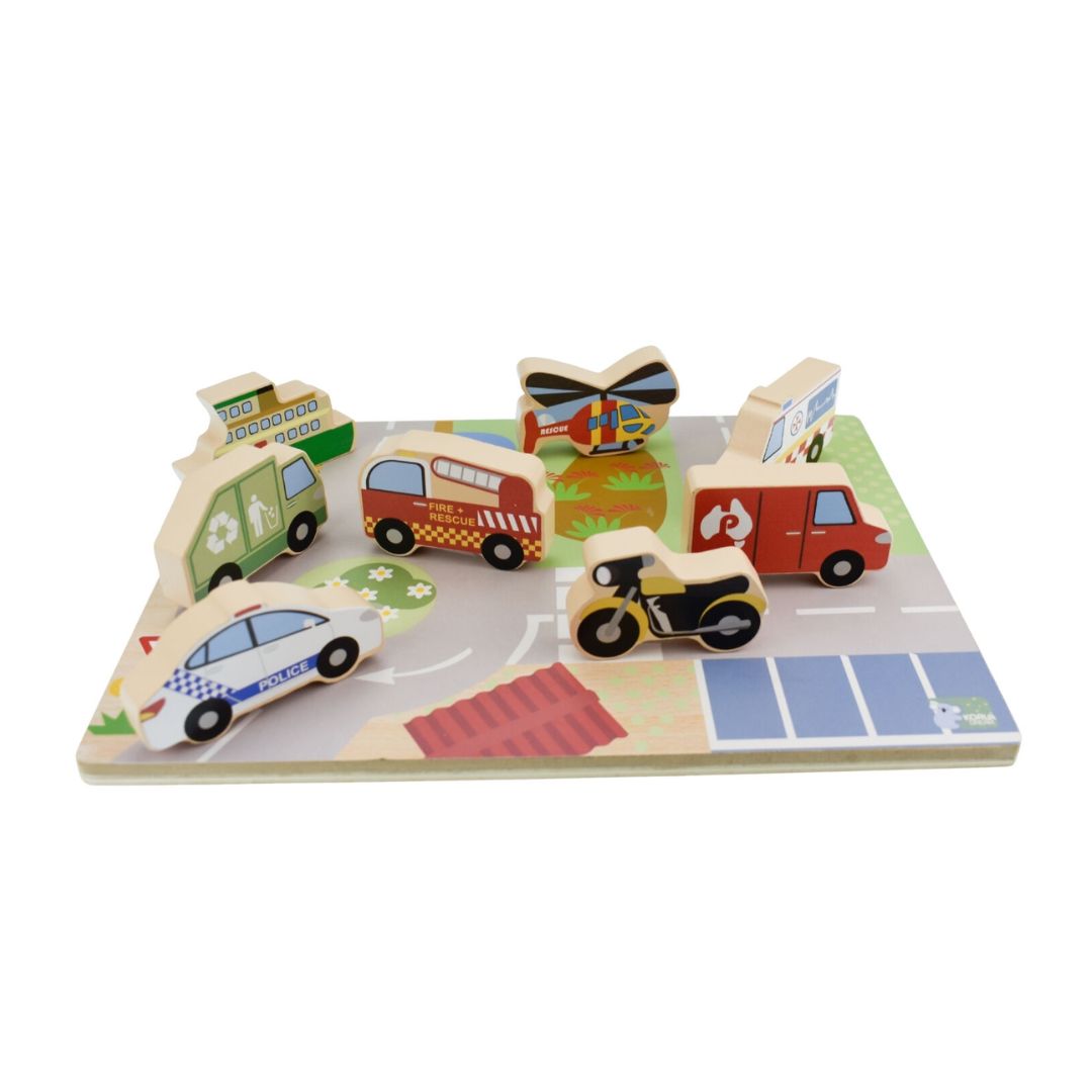 Koala Dream | Chunky Wooden Puzzle | Aussie Transport Vehicles