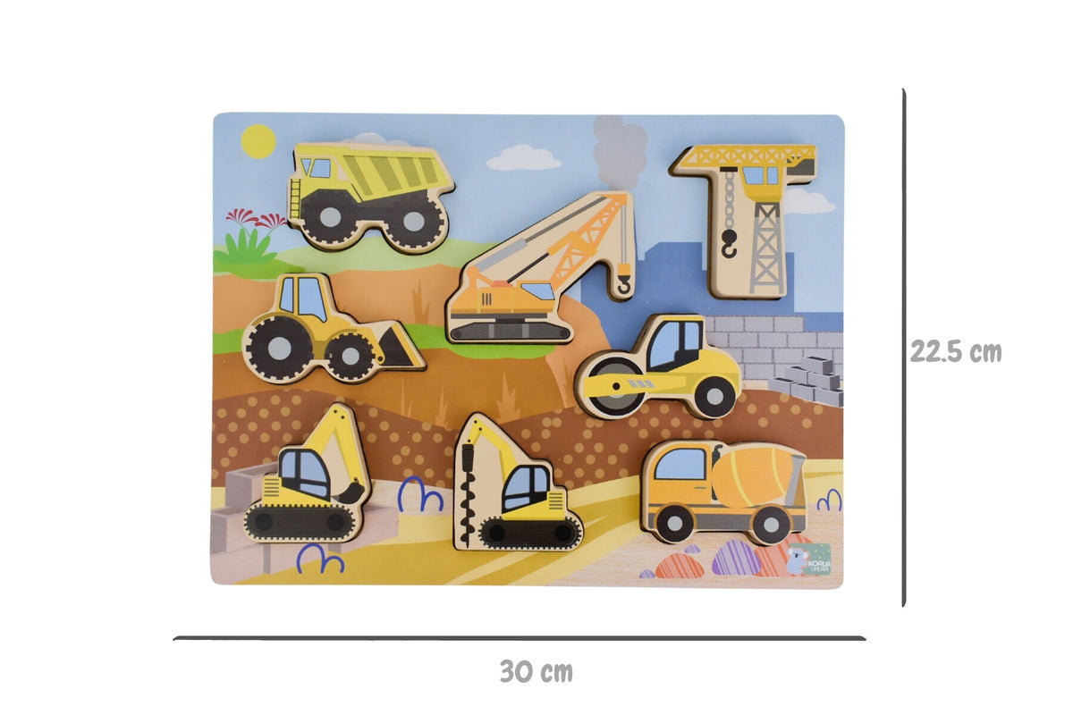 Koala Dream | Chunky Wooden Puzzle | Construction Vehicles