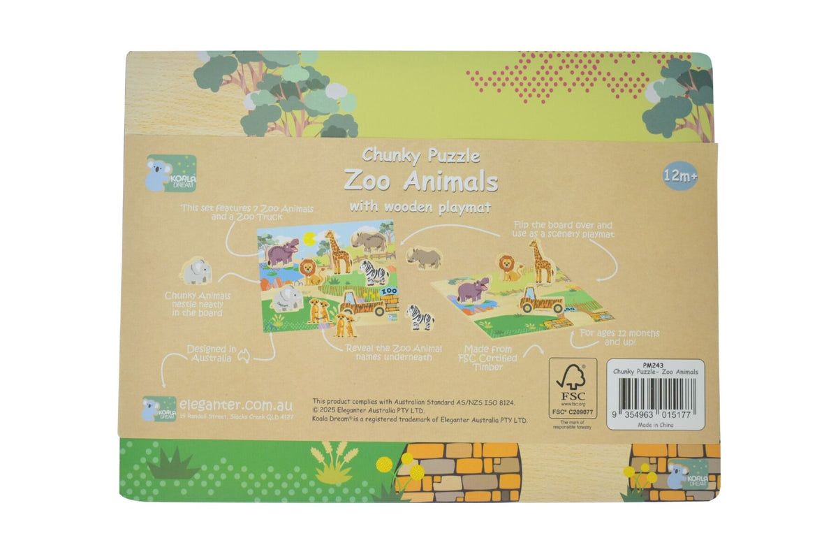 Koala Dream | Chunky Wooden Puzzle | Zoo Animals