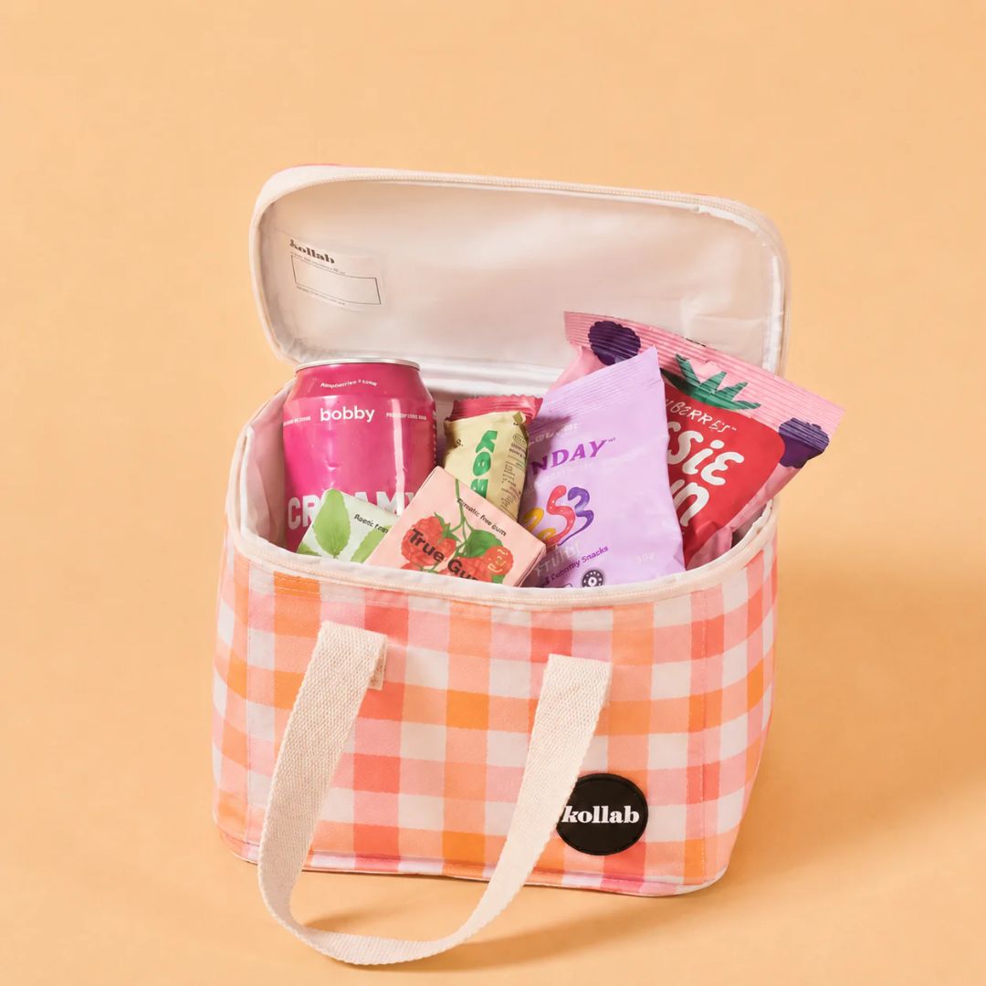 Kollab | Lunch Bag Watermelon Peach Check