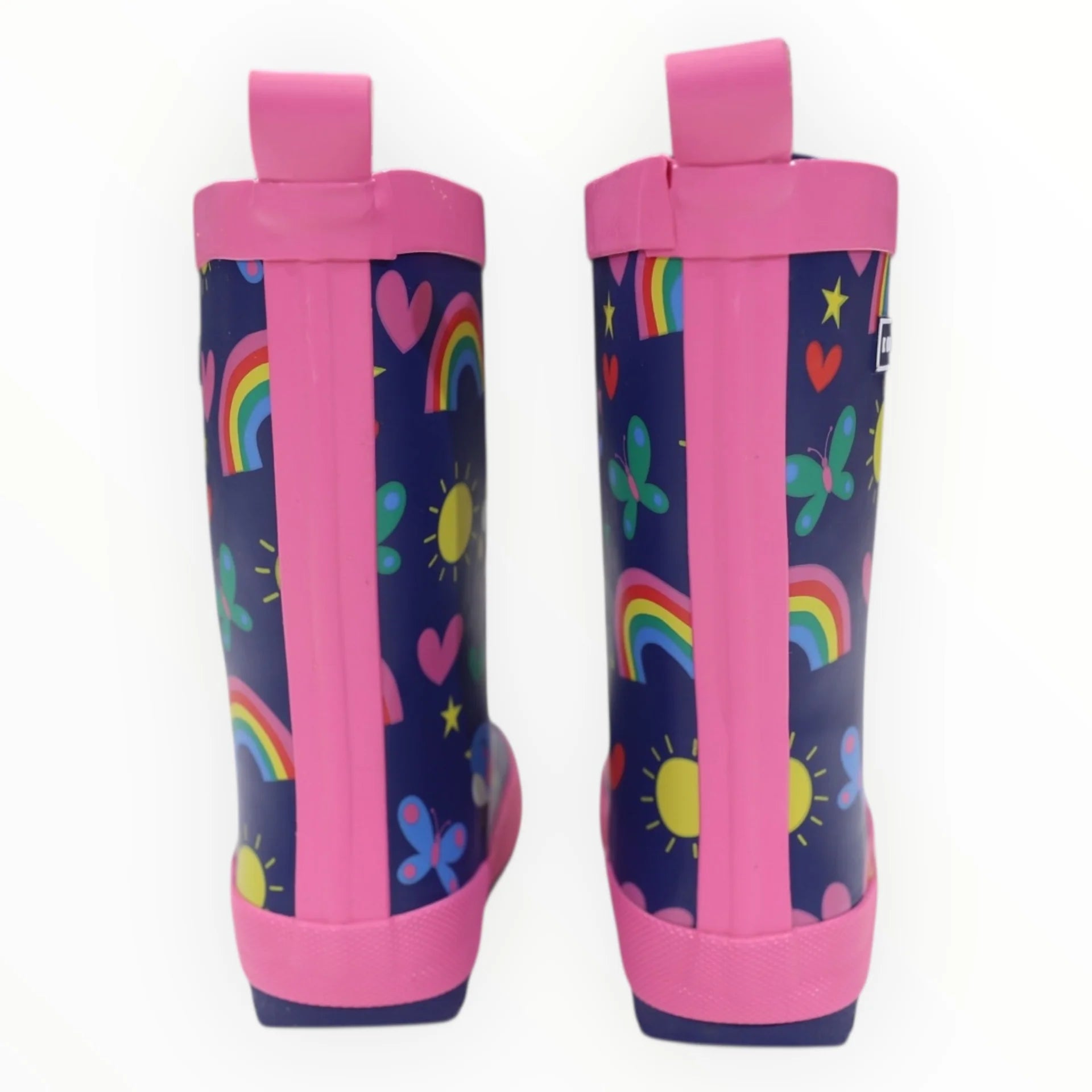 Korango Gumboots | Navy Spring Rainbow