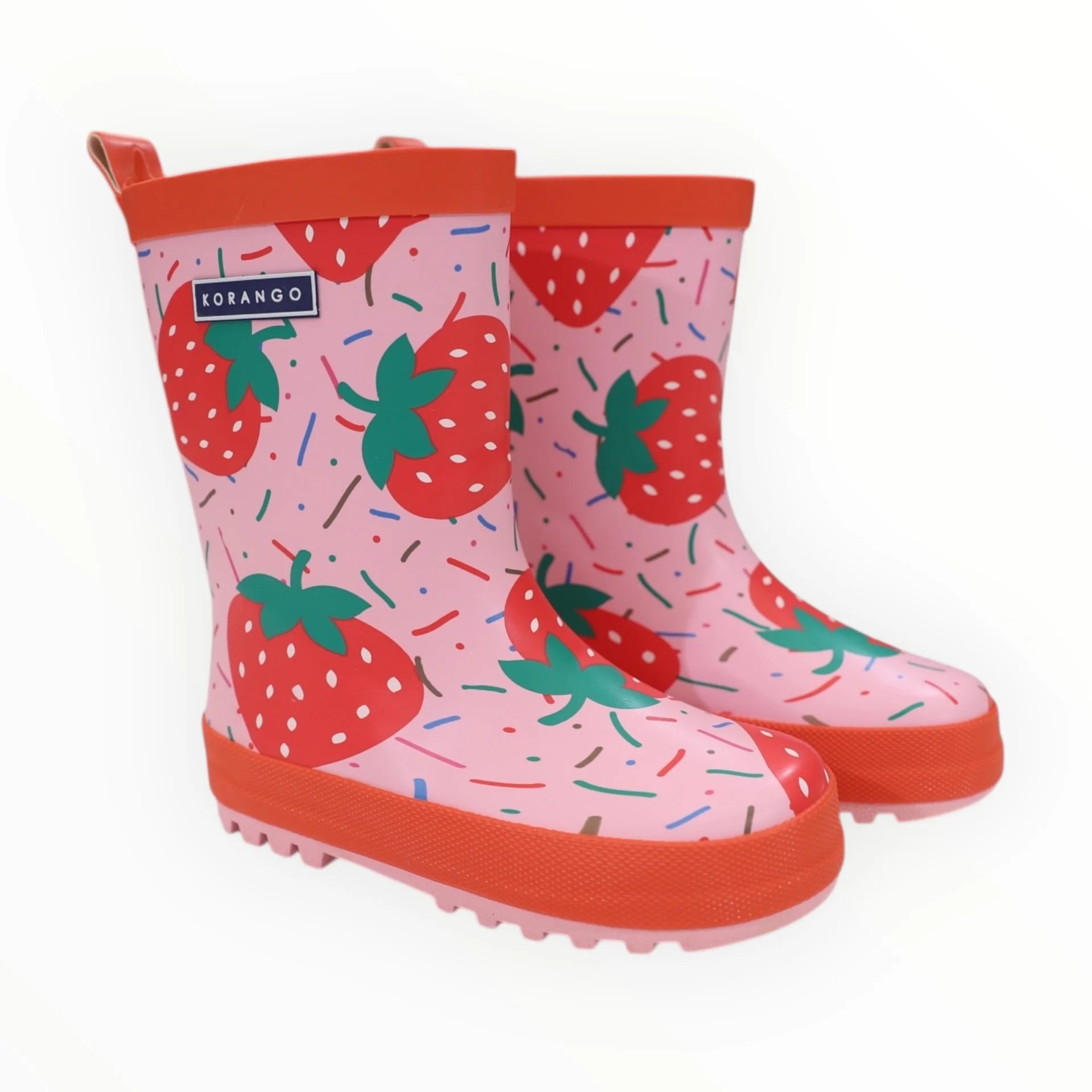 Korango Gumboots | Pink Strawberries & Sprinkles