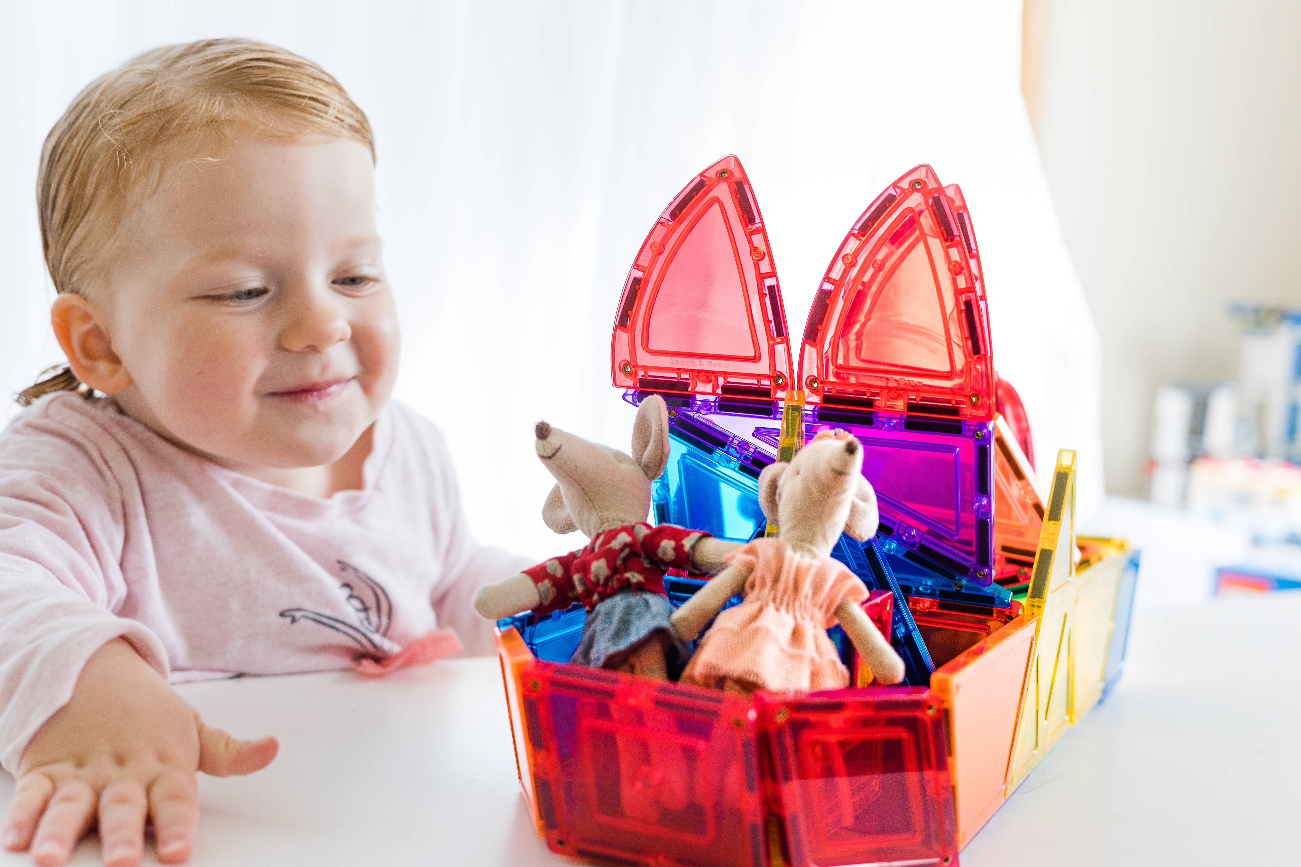 Learn & Grow | Magnetic Tiles | Dome Pack (18 pc)