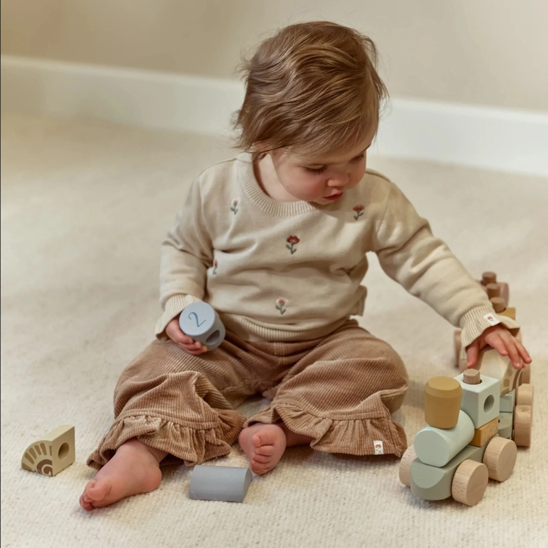 Little Dutch | Safari Friends Wooden Block Train