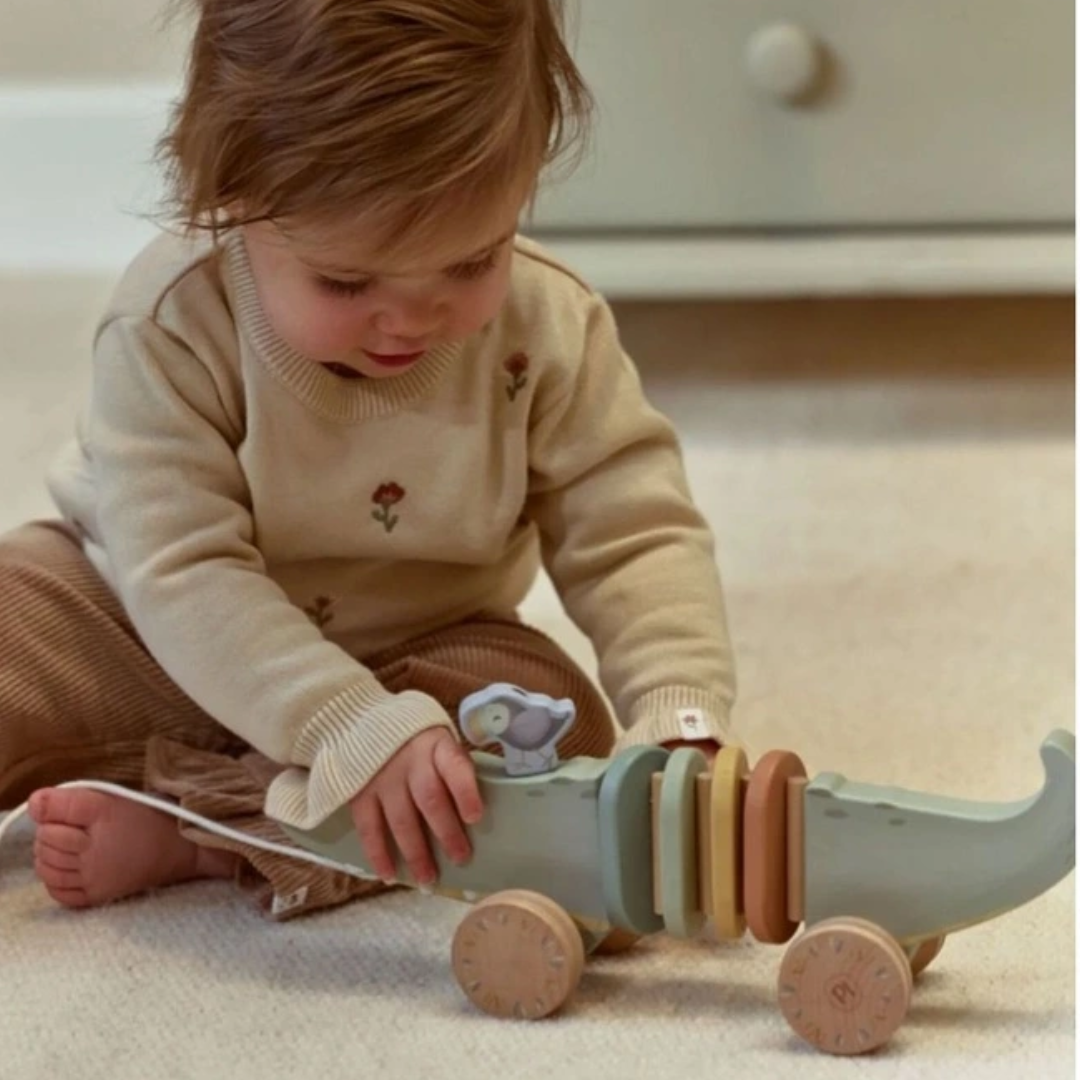 Little Dutch | Safari Friends Wooden Pull Animal