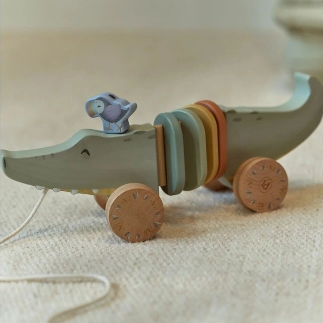 Little Dutch | Safari Friends Wooden Pull Animal