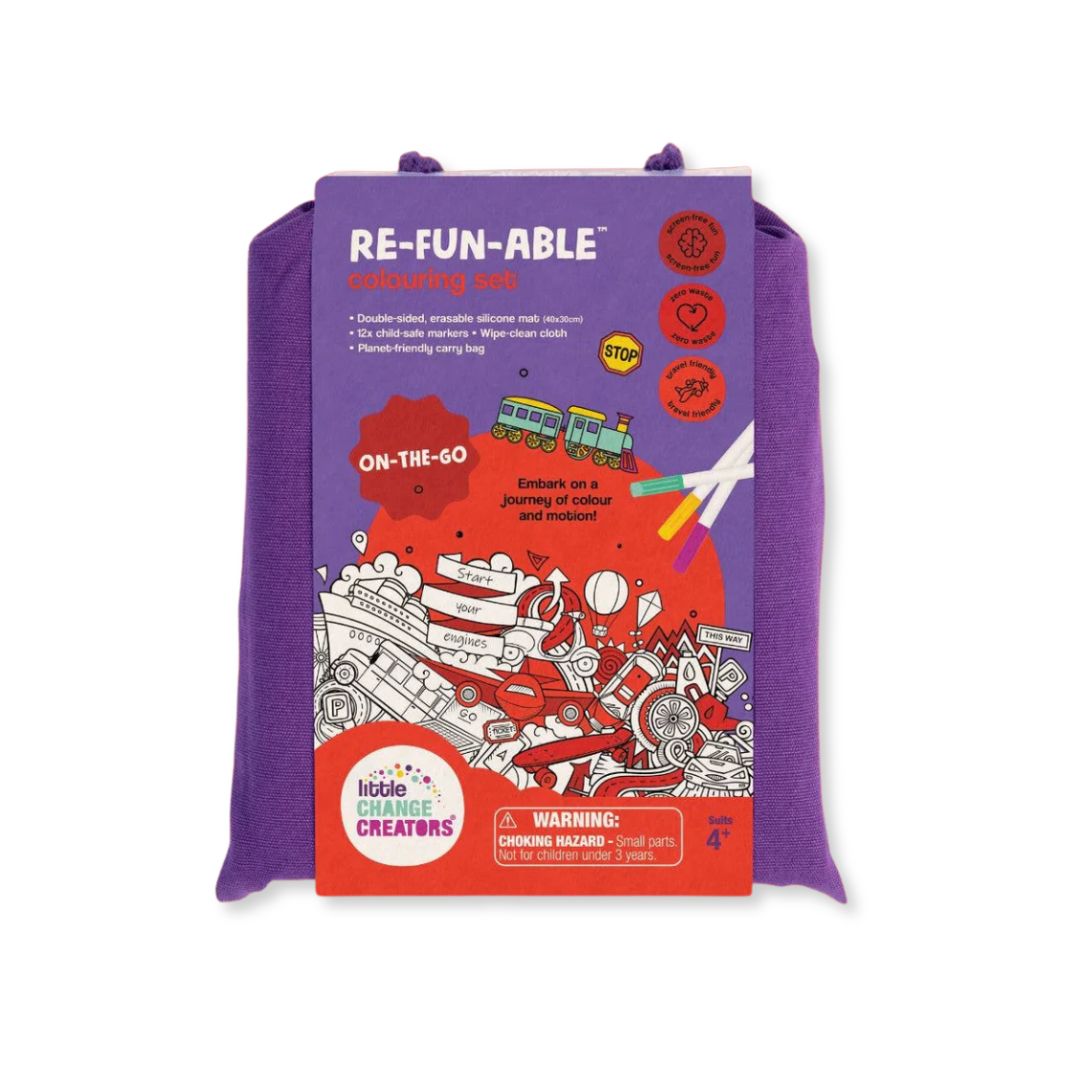 Little Change Creators | ON-THE-GO | Re-FUN-able™ Reusable Colouring + Doodle Mat