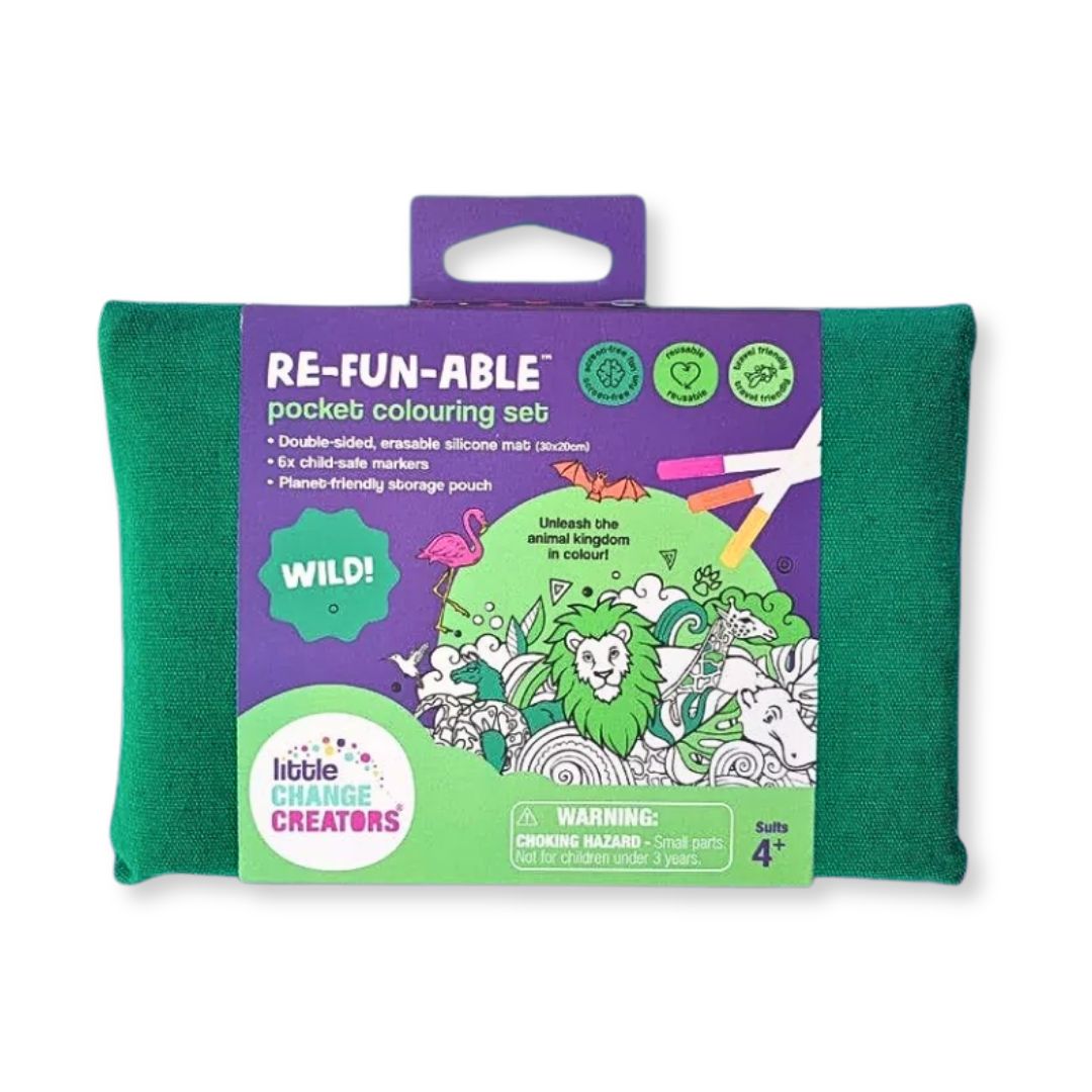 Little Change Creators | WILD! Reusable Pocket Colouring Set | Wild Animals