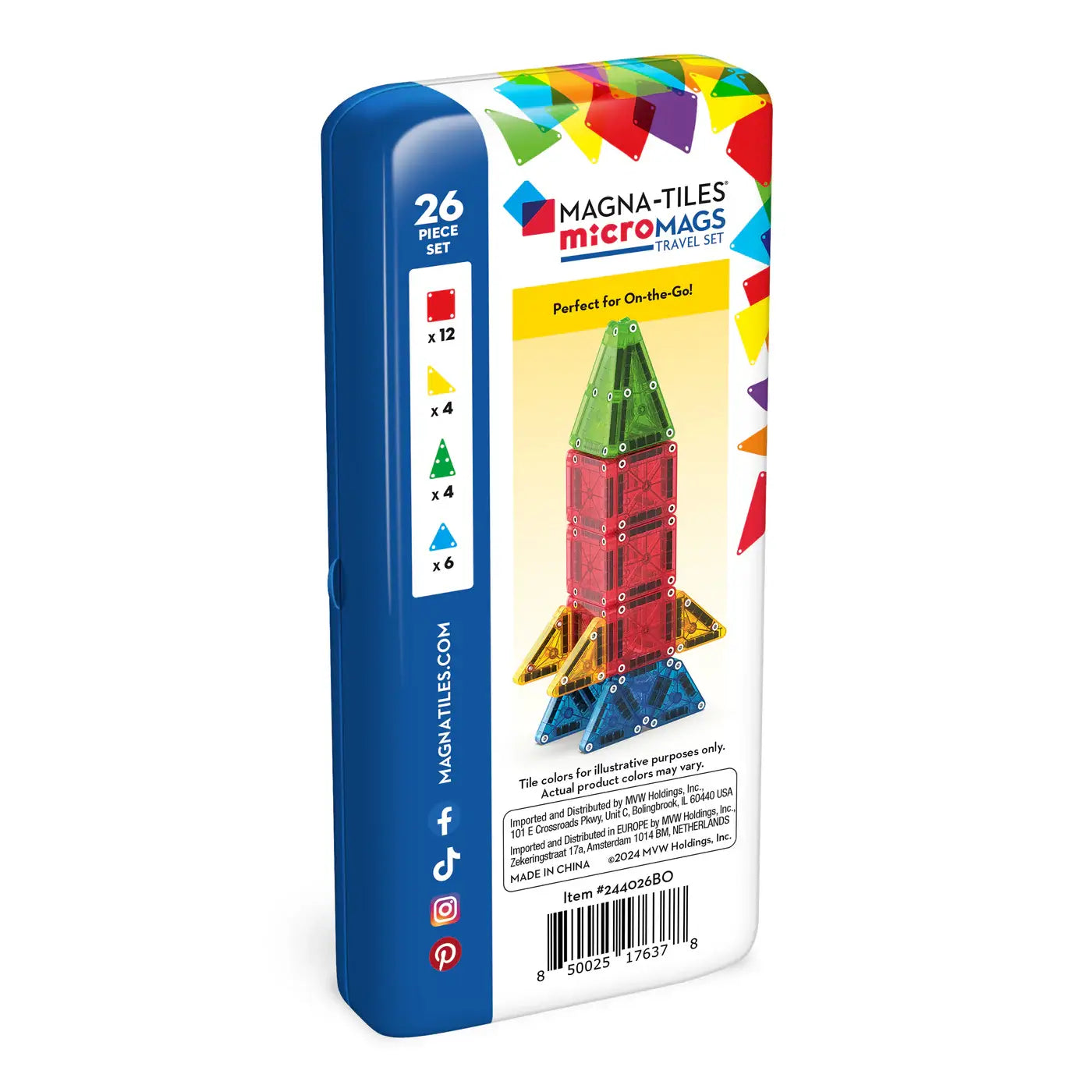 MAGNA-TILES | microMAGS Travel Set - 26pc