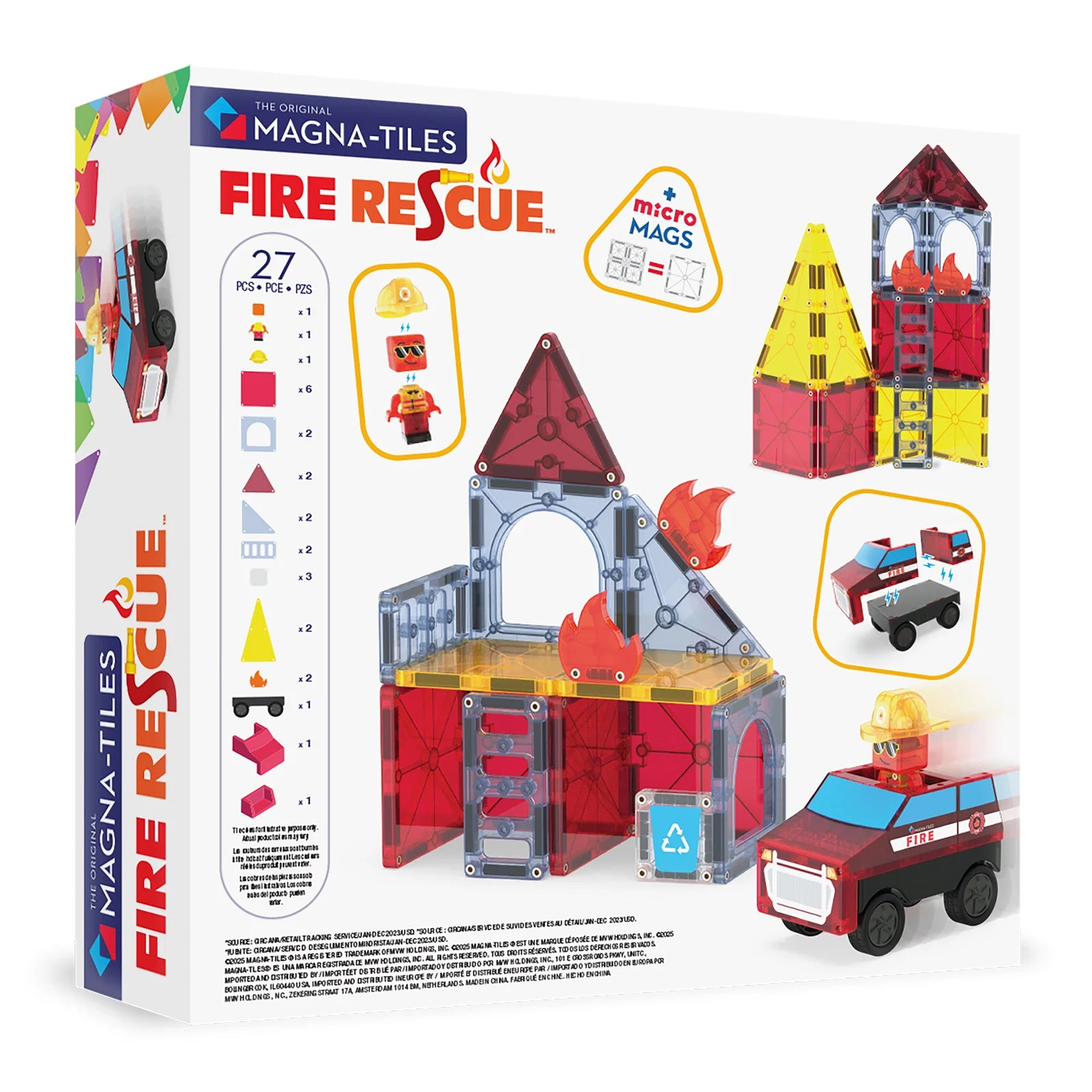 MAGNA-TILES | Fire Rescue 27pc Set