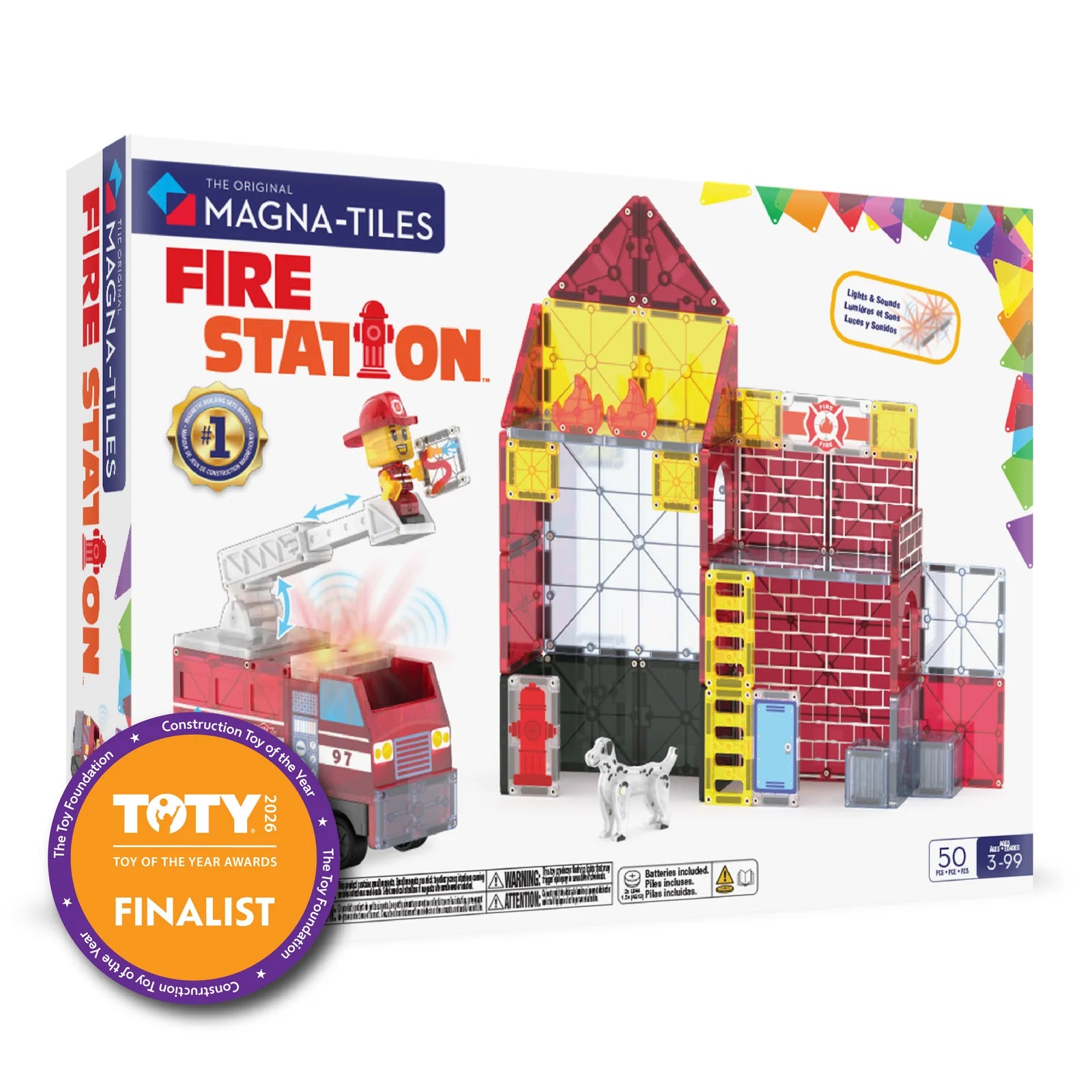 MAGNA-TILES | Fire Station 50pc Set