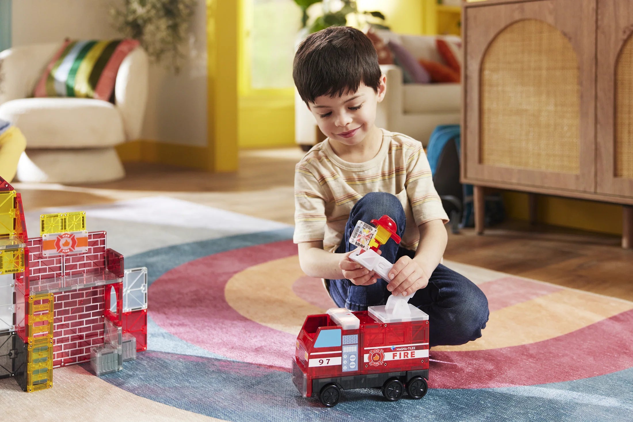 MAGNA-TILES | Fire Station 50pc Set