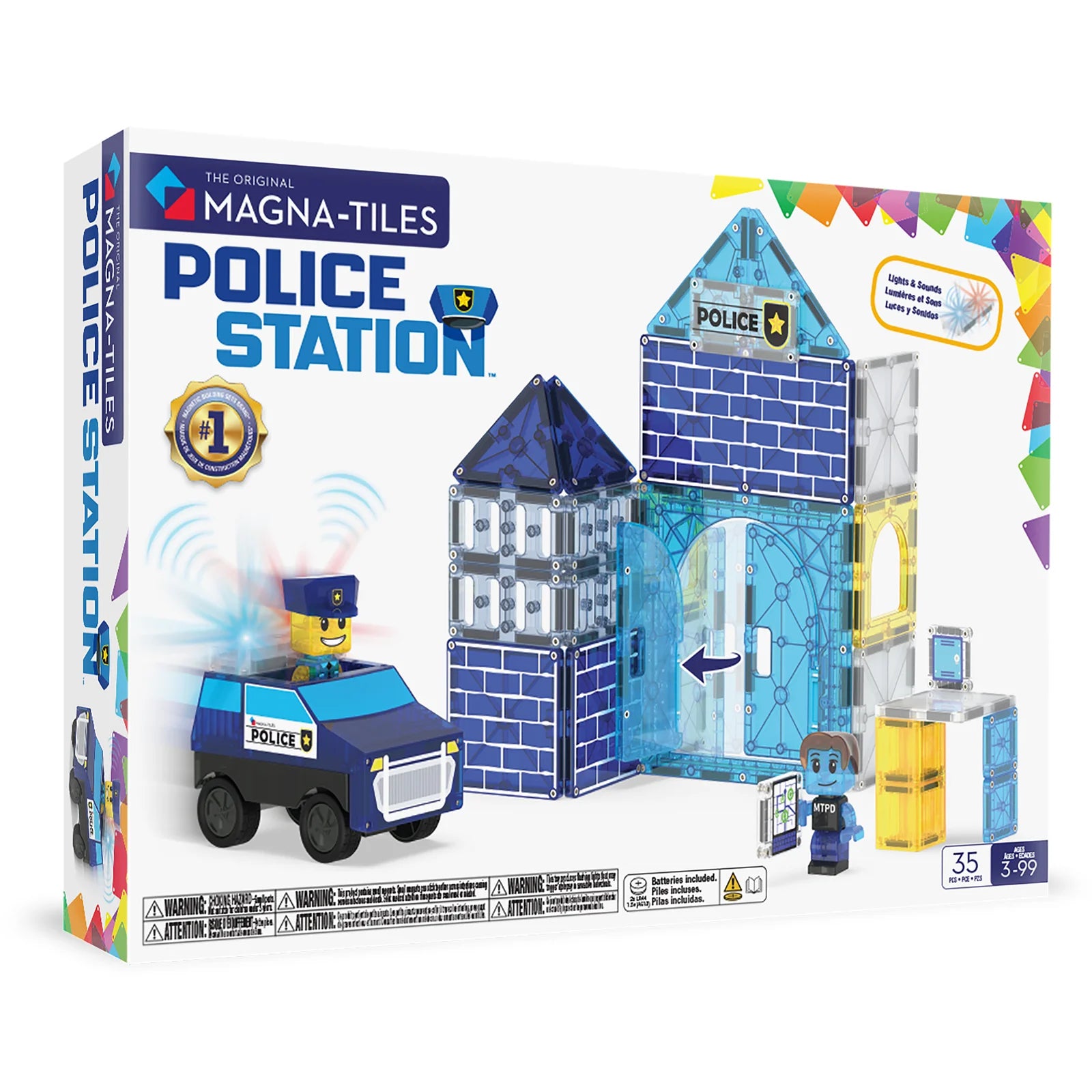 MAGNA-TILES | Police Station 35pc Set