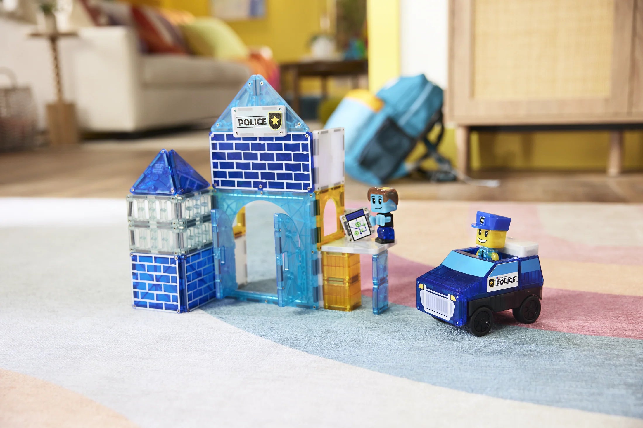 MAGNA-TILES | Police Station 35pc Set