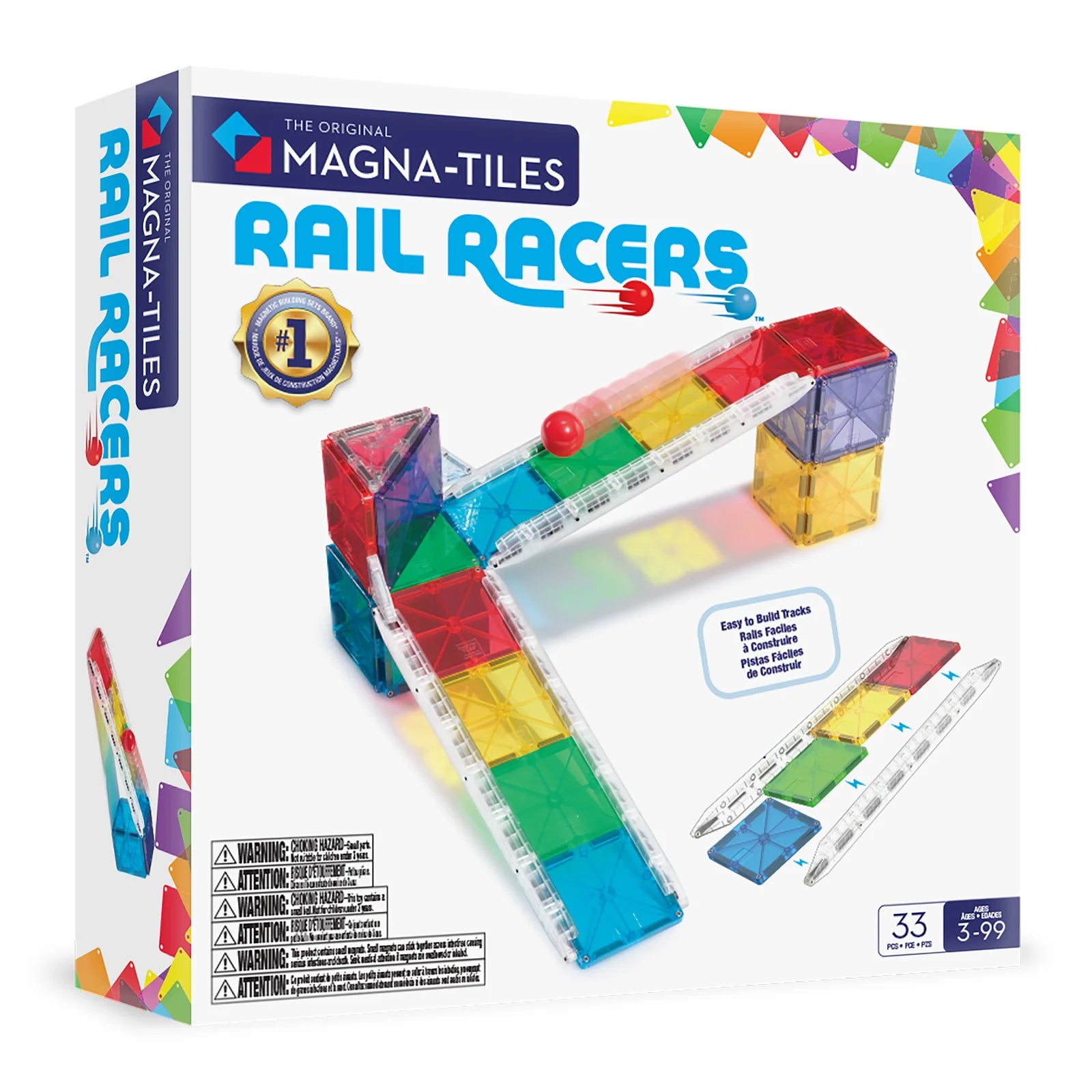 MAGNA-TILES | Rail Racers 33pc Set